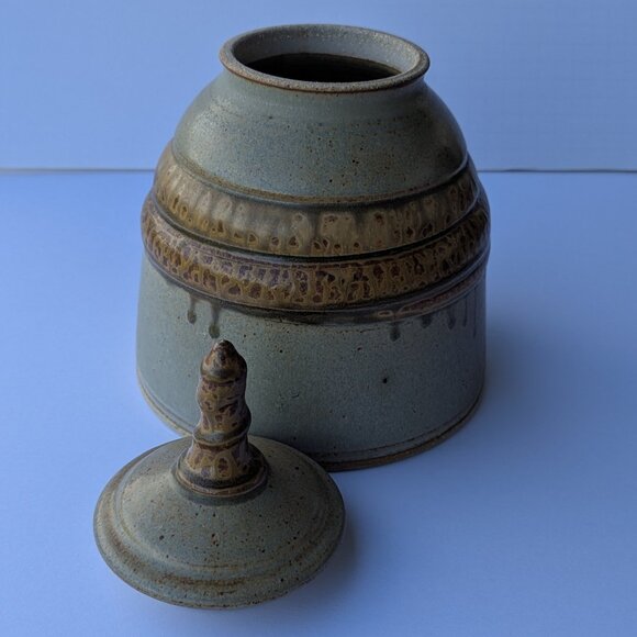 Rare Dotson Honey Bee Hive Jar with Lid - Picture 8 of 15